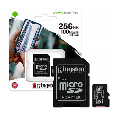 MICRO SD KINGSTON 256GB CANVAS SELECT PLUS