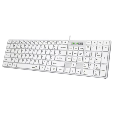 TECLADO GENIUS SLIMSTAR 126 USB BLANCO