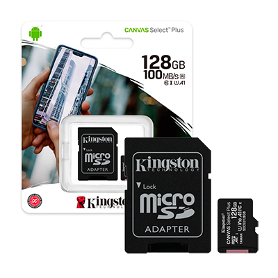 MICRO SD KINGSTON 128GB CANVAS SELECT PLUS