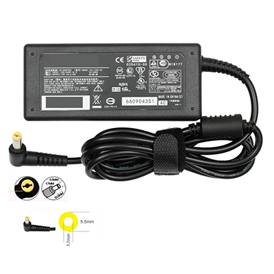 CARGADOR PORTATIL ACER 19V 4.74A 5.5*1.7 PUNTA AMARILLA