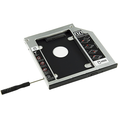 ADAPTADOR DE SEGUNDO DISCO DURO SATA 9.5MM CADDY