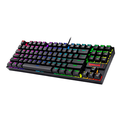 TECLADO GAMER REDRAGON K552-KR-SP-RED-RGB KUMARA MECANICO