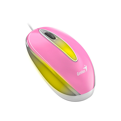MOUSE GENIUS DX-MINI LED RGB ROSADO