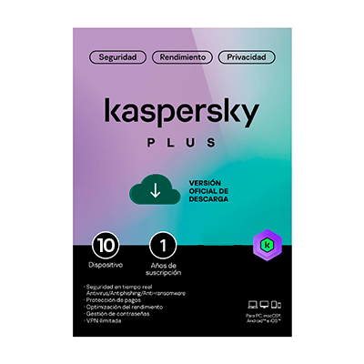 ANTIVIRUS KASPERSKY PLUS 10 US