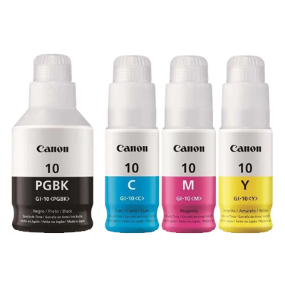 TINTA CANON GI 10 NEGRA Y COLOR ORIGINAL X UND