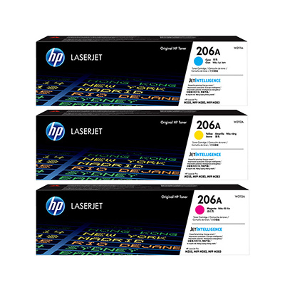TONER HP 206A COLOR AMARILLO, AZUL, MAGENTA X UND