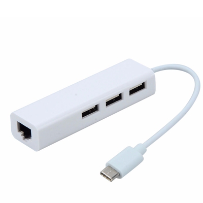 ADAPTADOR DE RED TIPO C A RJ-45 + 3 USB 2.0 MST-1048G-2  
