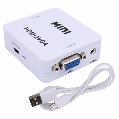 CONVERTIDOR HDMI A VGA CON SONIDO EN CAJA