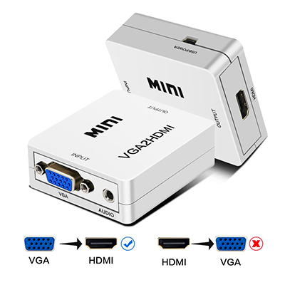 CONVERTIDOR VGA A HDMI CON SONIDO EN CAJA