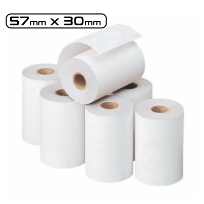Rollo papel termico 57mm x 30 MTS X UND