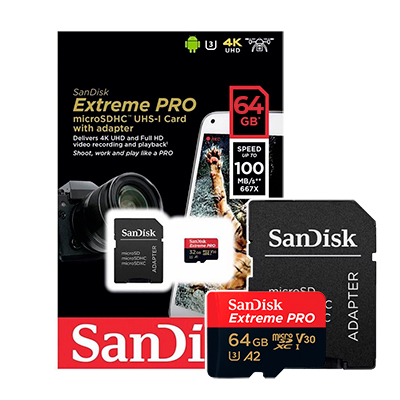 MICRO SD SANDISK 64GB EXTREME PRO CLASS 10