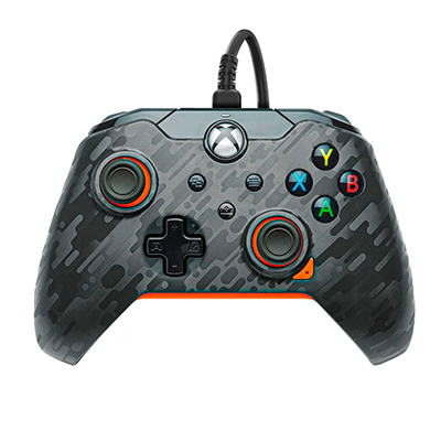 CONTROL XBOX ALAMBRICO CARBON ATOMICO NARANJA
