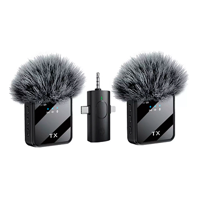 MICROFONO INALAMBRICO SMARTPHONE MIC 3 EN 1 F11-2