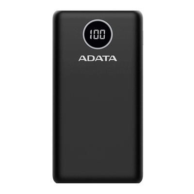 POWER BANK ADATA P20000 QCD USB-C 20000MHA NEGRO
