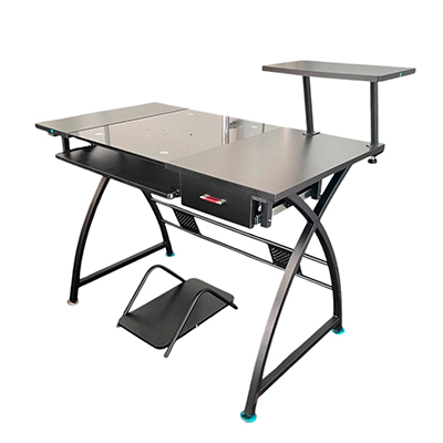 ESCRITORIO DE VIDRIO - MADERA Y METAL RX-8335