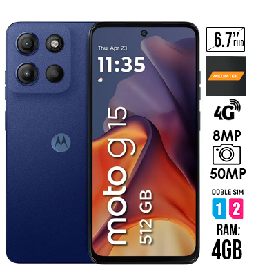 CELULAR MOTOROLA MOTO G15 512GB AZUL