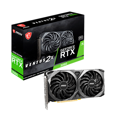 TARJETA DE VIDEO MSI GEFORCE RTX 3060 OC VENTUS 2X 12GB GDDR6