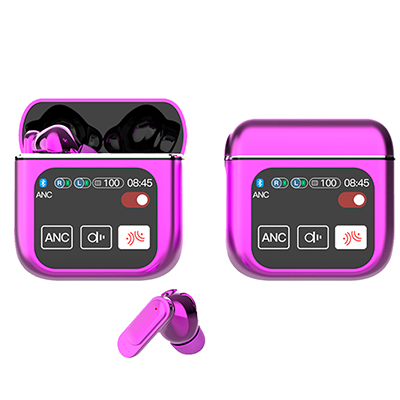 AUDÍFONOS BLUETOOTH TWS PANTALLA PINK - SE-60