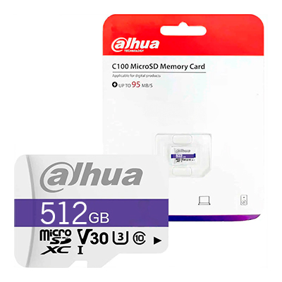 MICRO SD DAHUA 512GB XC V30 C100 CLASE 10