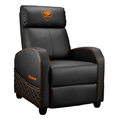 SOFÁ GAMER COUGAR RANGER ELITE GOLD SILLA NEGRO
