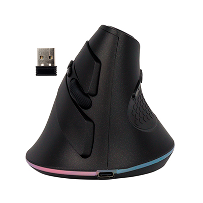 MOUSE VERTICAL INALAMBRICO JALTECH BT+2.4 RBG RECHARGE 11DWX