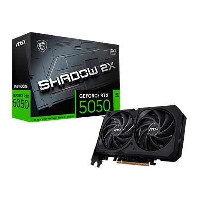 TARJETA DE VIDEO MSI GEFORCE RTX 5050 OC SHADOW 2X BLACK 8G GDDR6