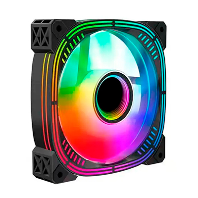 VENTILADOR GAMER RGB 12CM 6 PINES (CONTROLADORA)