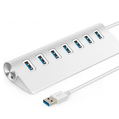 HUB USB 7 PUERTOS 3.0 ALUMINIO ETR-1671G-7