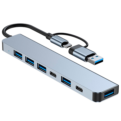 HUB USB-C + USB A USB TIPO C 7 EN 1 ETR-1671G-2