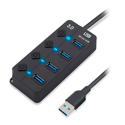 HUB USB 4 PUERTOS 3.0 1.2M ETR-1671G-6