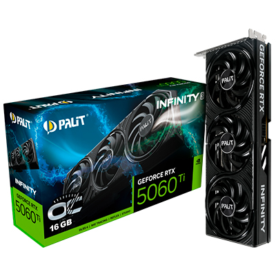 TARJETA DE VIDEO PALIT GEFORCE RTX 5060 TI INFINITY OC 16G GDDR7